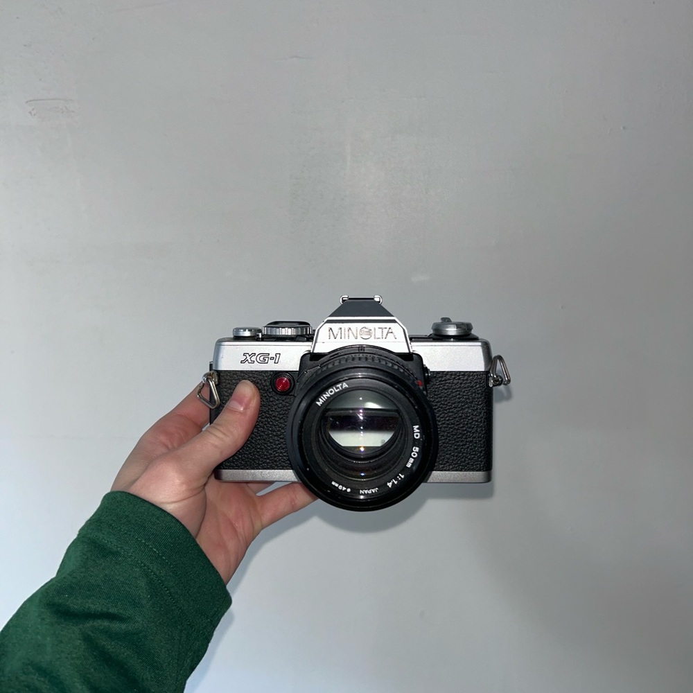 Minolta XG-1 Black and Silver Film Camera